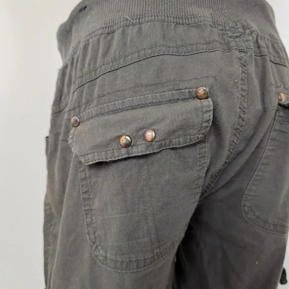 INC Cargo Capris Drawstrings Long Shorts Bermuda Mid Rise - Picture 4 of 11